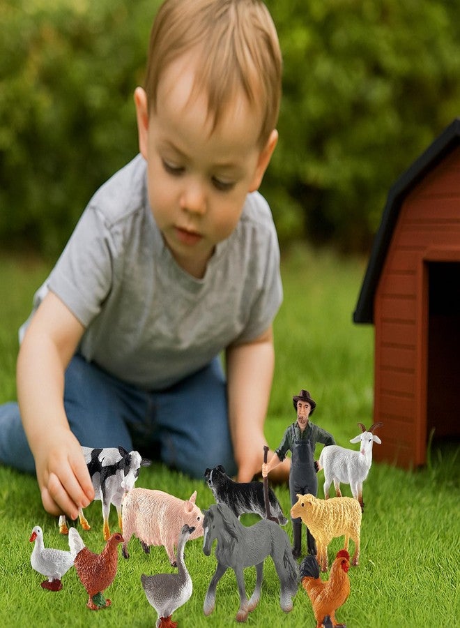 xinxingin 13 Piece Mini Farm Animals Set for Kids, Animal Toys for Learning and Fun, Farm Animals Toys for Imaginative Play, Small Animals Toys Set for Kids - Image 3