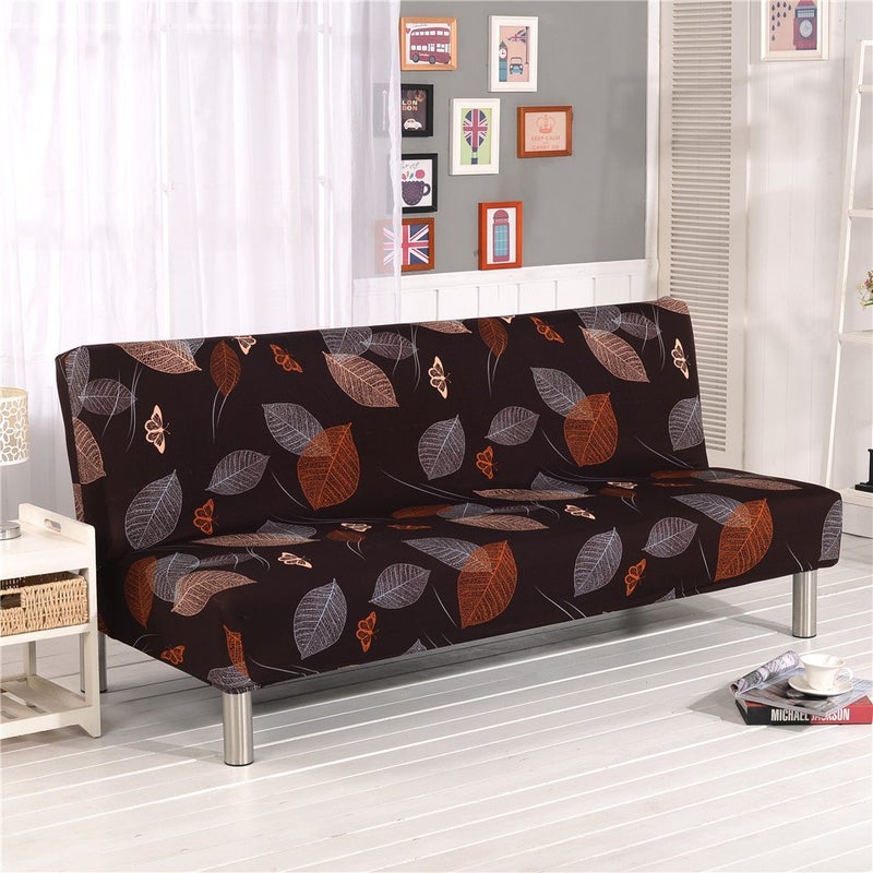 Cornasee Stretch Sofa Bed Cover Futon SlipcoverFull Folding Armless Sofa Covers Furniture Protector Machine Washable F