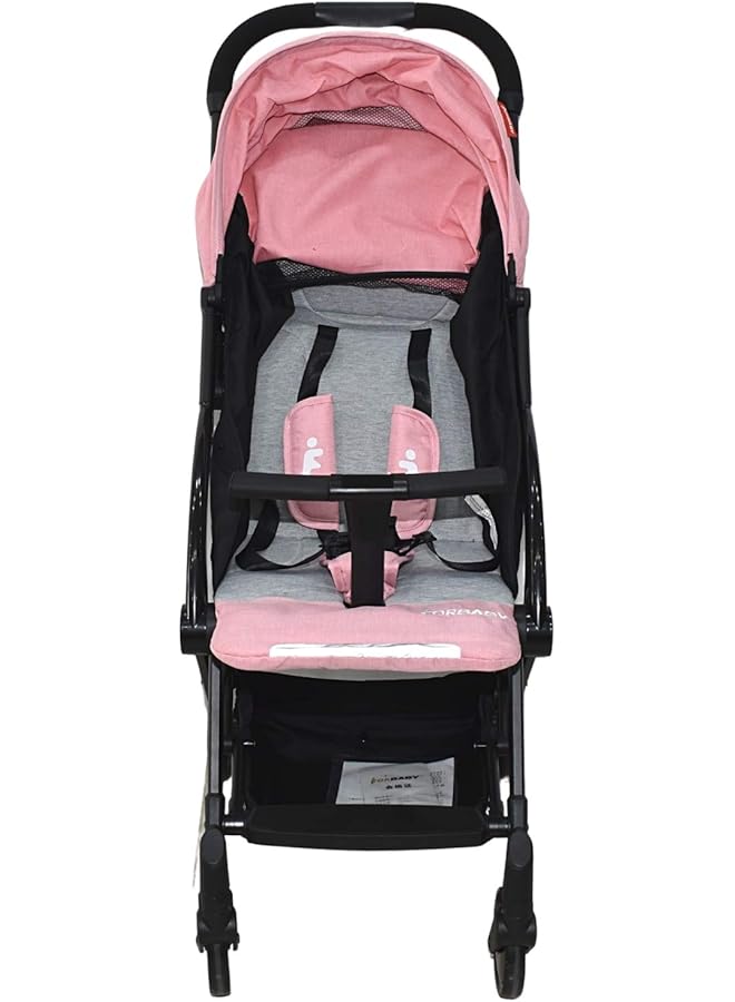 erorex Dgl 88725 Foldable Baby Stroller Grey Pink - Image 1