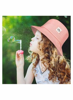 SYOSI Bucket Hat Summer Travel Bucket Cap Beach Sun Hat Smile Visor for Women Men Teens (Smiling Face)  - Image 5