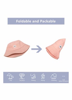 SYOSI Bucket Hat Summer Travel Bucket Cap Beach Sun Hat Smile Visor for Women Men Teens (Smiling Face)  - Image 4