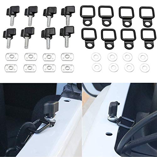 Bentolin Universal Hard Top Quick Removal Fastener Thumb Screw Nut + Tie-Down D-Rings Compatible for 1995-2018 Wrangler YJ TJ JK JKU Sports Sahara Freedom Rubicon X & Unlimited X 2/4 Door (Pack of 8) - Image 5