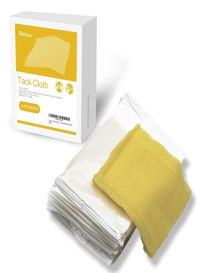 AAwipes Tack Cloths (10-Pack 100% Cotton Rags, Light Yellow, 18" X 36") Professional Grade Remove Dust, Clean Surfaces for Woodworking, Painting, Automotive, Metal, Sanding, Buffing (TC183610Y) - Image 1