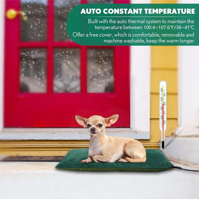 petnf Outdoor Pet Heating Pads for Dog,Soft Electric Blanket Auto Temperature Control,Heated Mat for Dog House,Whelping Supply for Pregnant New Born Stray Feral Cat Puppy,Safe - Image 3