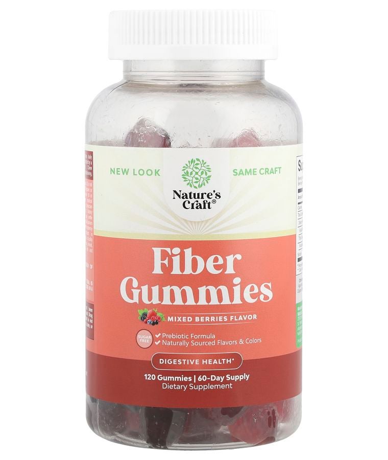 Nature's Craft Fiber Gummies Mixed Berries 120 Gummies