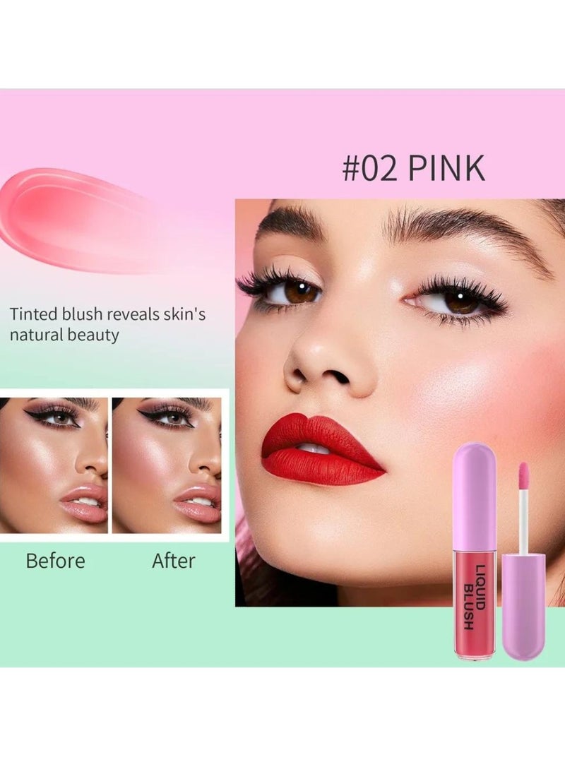 HelloKiss Tinted Blush Oil Liquid Blush for Cheeks Natural Flush Finish Temperature Color Changing Waterproof Blusher for Cheeks Long Wearing Moisturizing Blush Natural Glossy 02  - Image 2