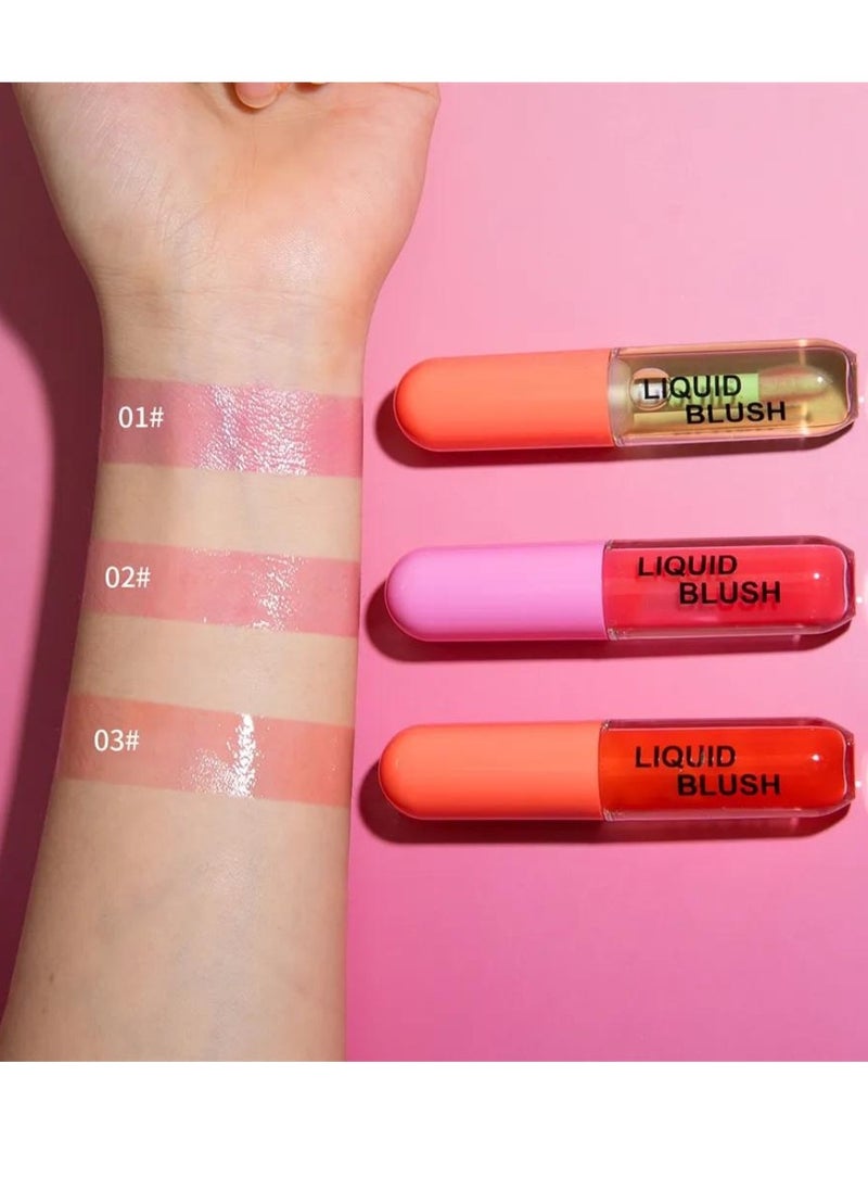 HelloKiss Tinted Blush Oil Liquid Blush for Cheeks Natural Flush Finish Temperature Color Changing Waterproof Blusher for Cheeks Long Wearing Moisturizing Blush Natural Glossy 02  - Image 3