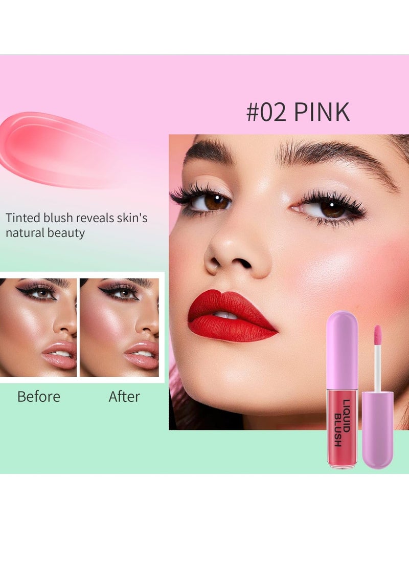 HelloKiss Tinted Blush Oil Liquid Blush for Cheeks Natural Flush Finish Temperature Color Changing Waterproof Blusher for Cheeks Long Wearing Moisturizing Blush Natural Glossy 02  - Image 5