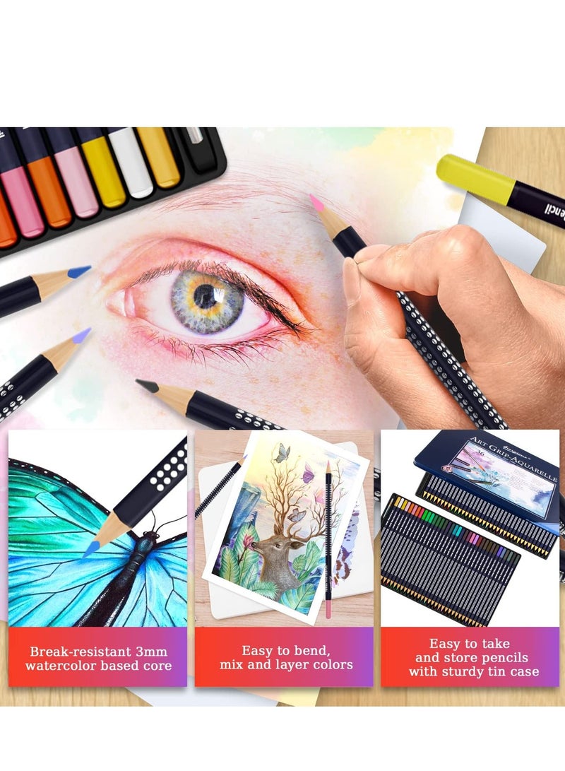 Excefore Colour Pencils, 36 Professional Colored Pencil Set, log art painting student brush for Kids, Artist and Beginners Drawing Sketching Painting Coloring Book  - Image 5