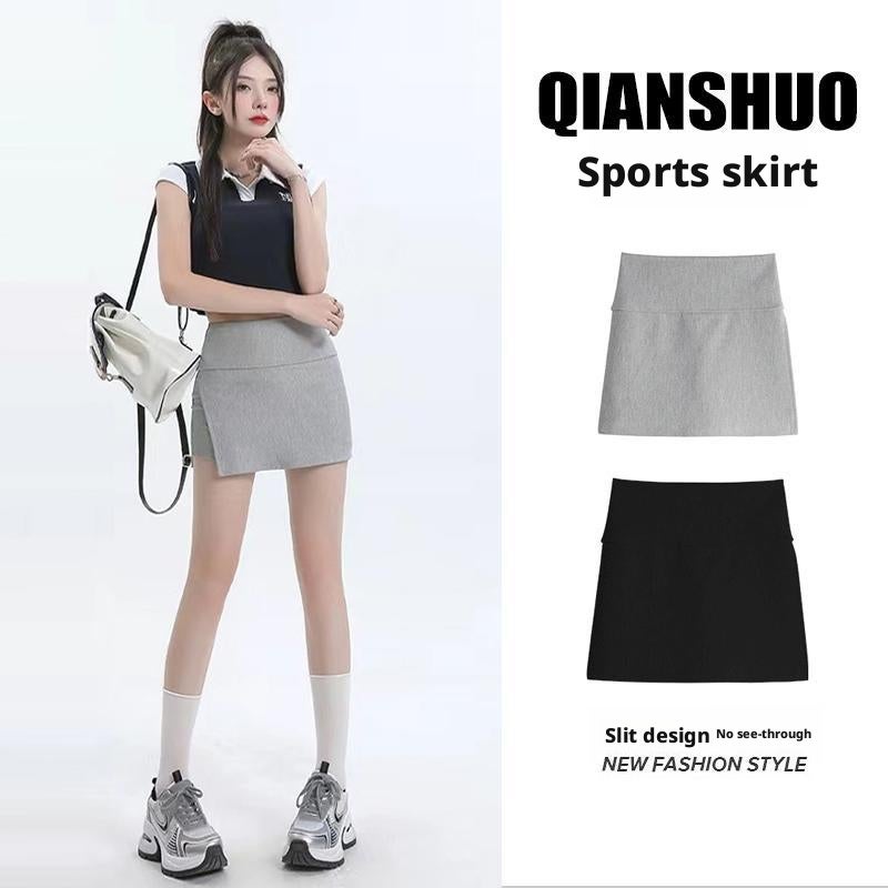 Women's High Waist Bodycon Skirt with Side Slit - Image 1
