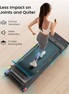Sky Land Ultra Slim Walking Pad Treadmill for Home Use | 2HP Quiet Motor | Under Desk Walking/Running Machine | LED Display | Remote Control | Non-Slip Surface | Space-Saving Design | 100kg Max Weight Capacity – EM-1304  - Image 2