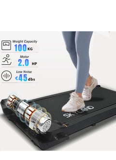 Sky Land Ultra Slim Walking Pad Treadmill for Home Use | 2HP Quiet Motor | Under Desk Walking/Running Machine | LED Display | Remote Control | Non-Slip Surface | Space-Saving Design | 100kg Max Weight Capacity – EM-1304  - Image 4