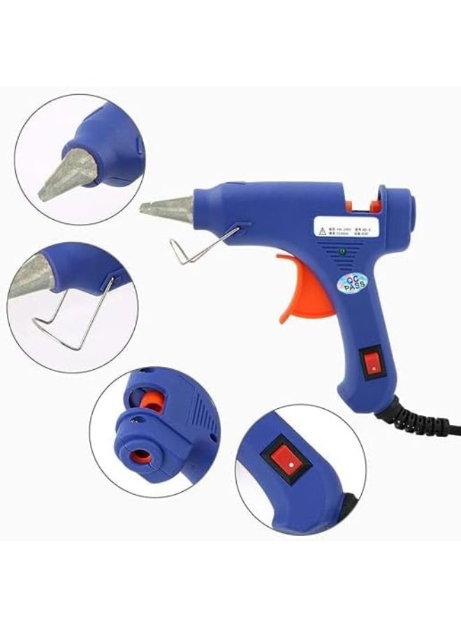 Mini Hot Glue Gun 20W Fast Heating for Crafts, DIY Projects, Repairs & Home Use – Blue - Image 2