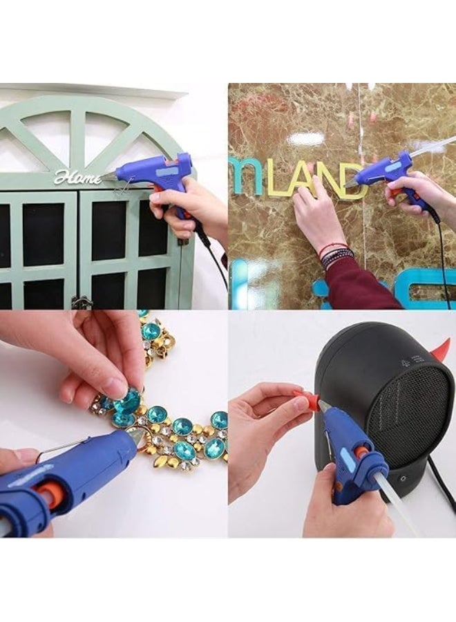 Mini Hot Glue Gun 20W Fast Heating for Crafts, DIY Projects, Repairs & Home Use – Blue - Image 1