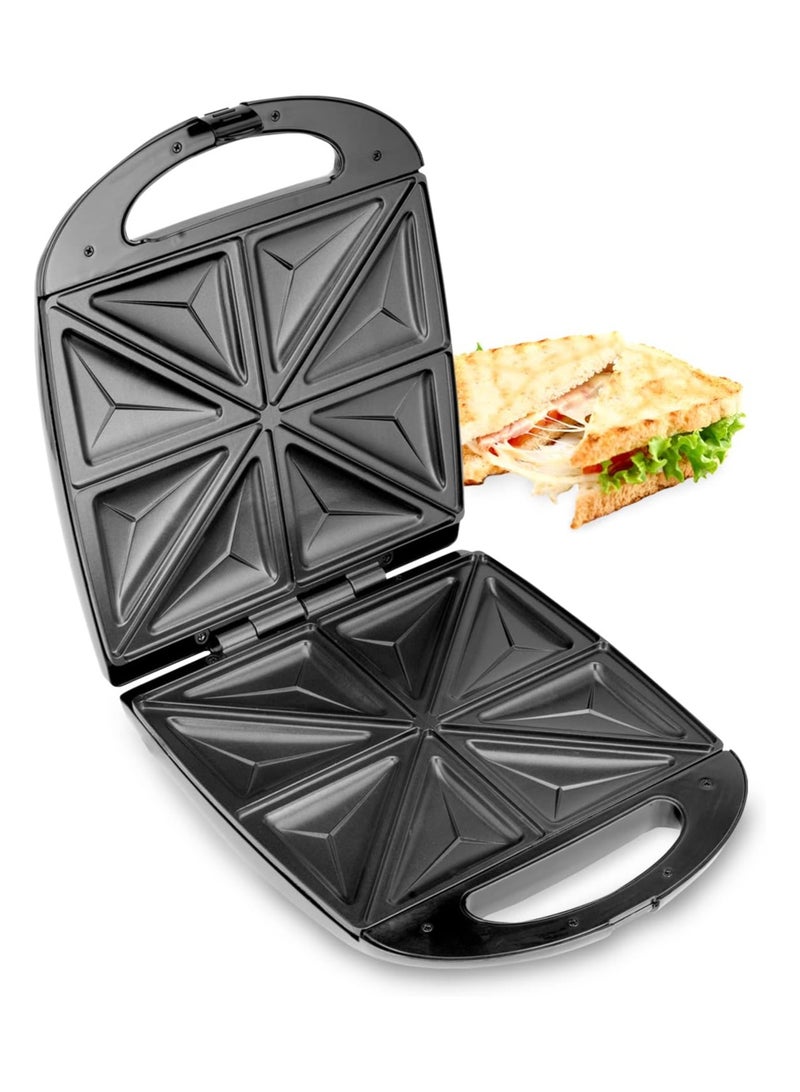 Dessini Regina 1400W 4 Slice Sandwich Maker - Cooks Delicious Crispy Sandwiches - Cool Touch Handle, Automatic Temperature Control and Non-Stick Plate - Breakfast Sandwiches & Cheese Snack - Image 5