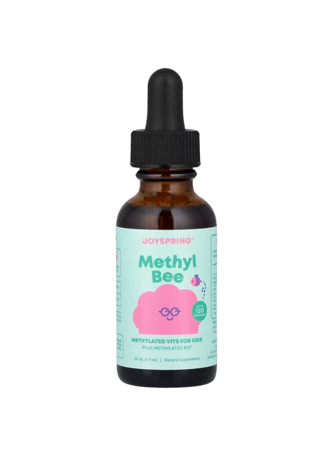 JoySpring Methyl Bee, Methylated Vits for Kids, 1 fl oz (30 ml) - Image 2