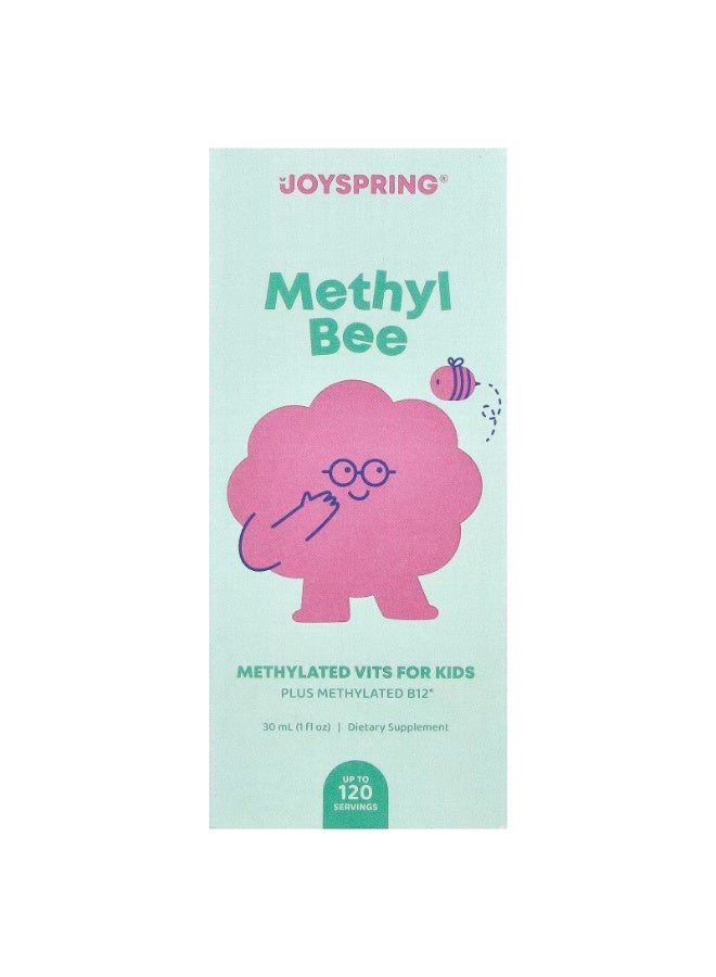 JoySpring Methyl Bee, Methylated Vits for Kids, 1 fl oz (30 ml) - Image 1