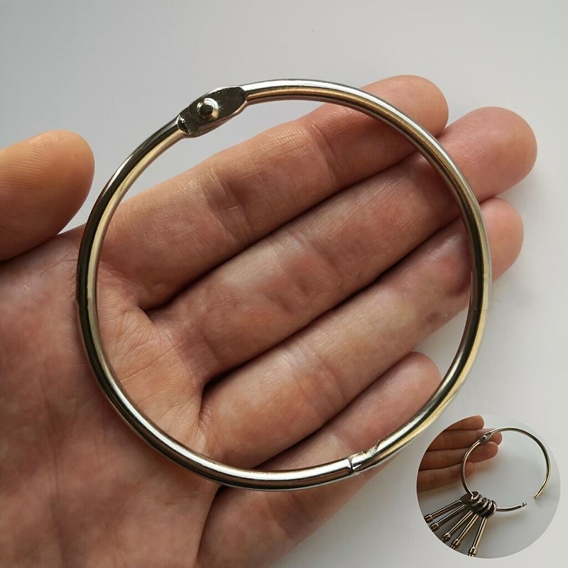 حلقة كبيرة للمفاتيح بتصميم مفتوح للأوراق السائبة - Image 3