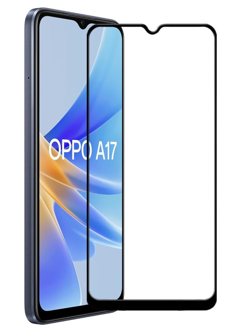 ACLIX Antistatic ESD Dustproof Premium Quality High Definition Tempered Glass Screen Protector Designed For Oppo A17 - Image 1