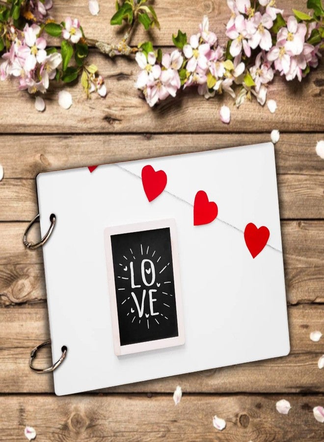 WallDaddy- Scrapbook Crafts (Draw Love) Scrap Book | Wooden Photo Album | 40 Black Color Paper Size "22 X 16 cm" Wooden Photo Book | Memories Book | Photo Frame & Albums - Image 4