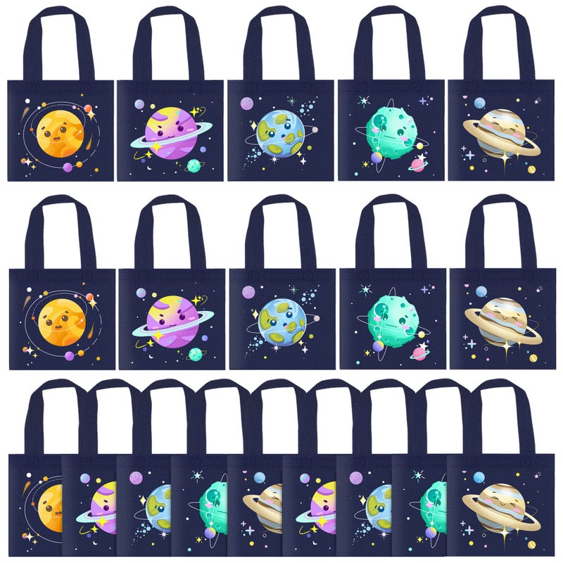 BANBALLON 20 PCS Outer Space Party Favor Bags Space Gift Bags Treat Gift Bags for Kids Galactic Solar System Birthday Party Outer Space Theme Party Baby Shower Goodie Bags Supplies (Space 01) - Image 1