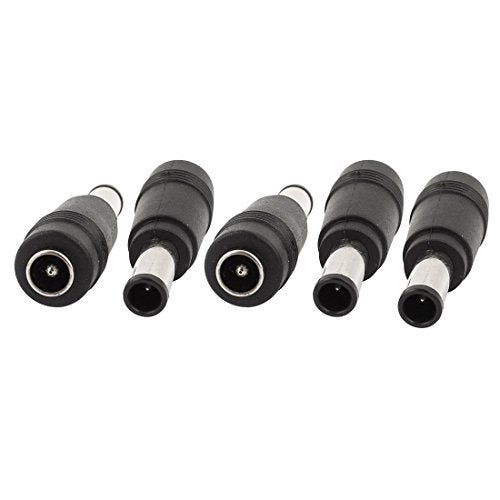 uxcell 5 Pcs 6.0mmx4.0mm Male to 5.5x2.5mm Female DC Power Jack w Pin - Image 1