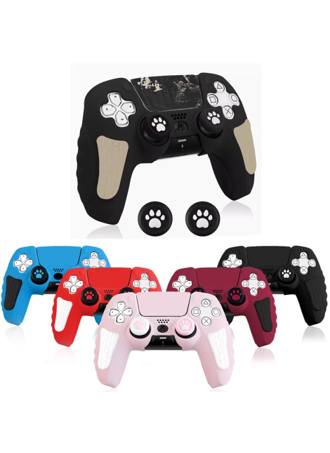 Black Myth Goku PS5 Handle Silicone Sleeve Anti-fall Anti-scratch Cat's Claw Rocker Cap P5 Game Handle Protective Sleeve-Product Color:Pink