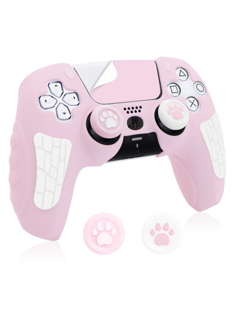 Black Myth Goku PS5 Handle Silicone Sleeve Anti-fall Anti-scratch Cat's Claw Rocker Cap P5 Game Handle Protective Sleeve-Product Color:Pink