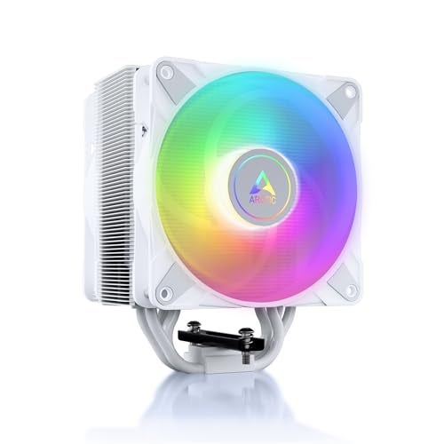 ARCTIC Freezer 36 A-RGB -(White) Tower CPU Cooler with Push-Pull, Two Pressure-optimised 120 mm P Fans and ARGB Lighting, Fluid Dynamic Bearing, 200–2000 RPM, 4 Heatpipes, incl. MX-6 Thermal Compound - Image 1