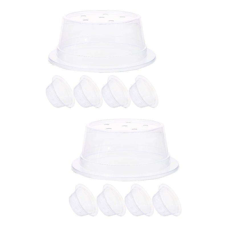 10 Pcs Dining Table Sushi Dome Clear Dish Cover Cuisine Protector Cake Cover Food Cover - Image 1