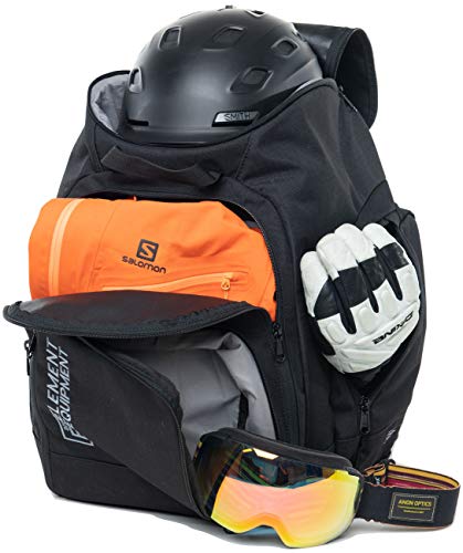 Element Equipment Ultimate Boot Bag Snowboard Ski Backpack Black Ripstop NanoWeave - Image 1