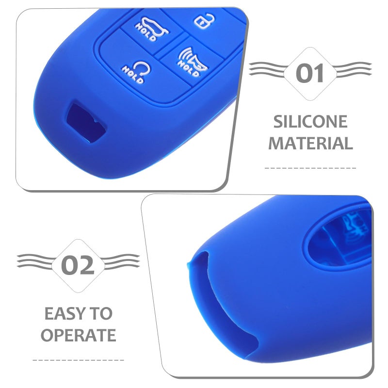 4Pcs Silicone Key Fob Cover Protector With Precise Holes Enhanced Grip For Hyundai Vehicle Remote - Image 4