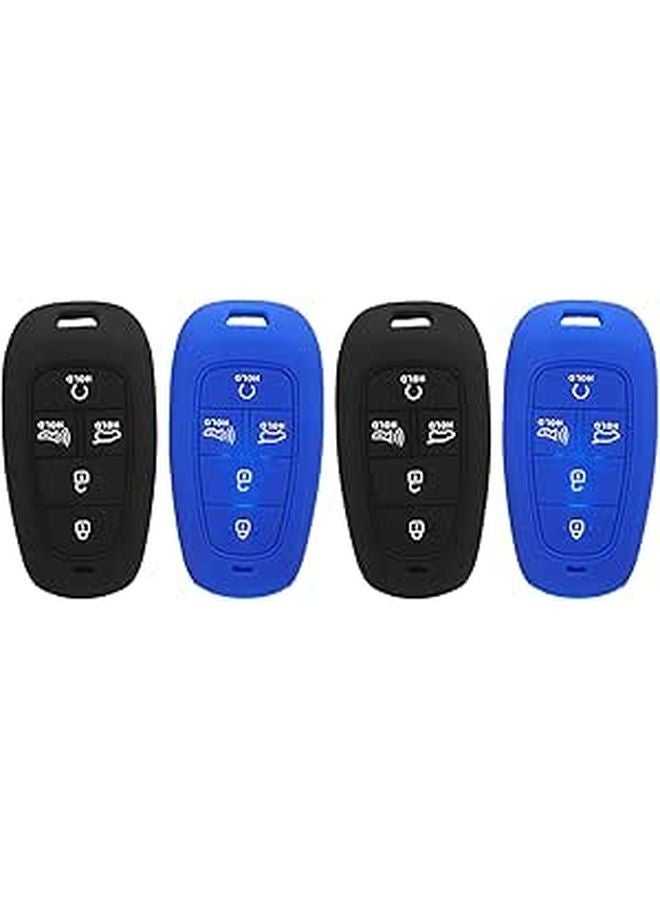 4Pcs Silicone Key Fob Cover Protector With Precise Holes Enhanced Grip For Hyundai Vehicle Remote - Image 1