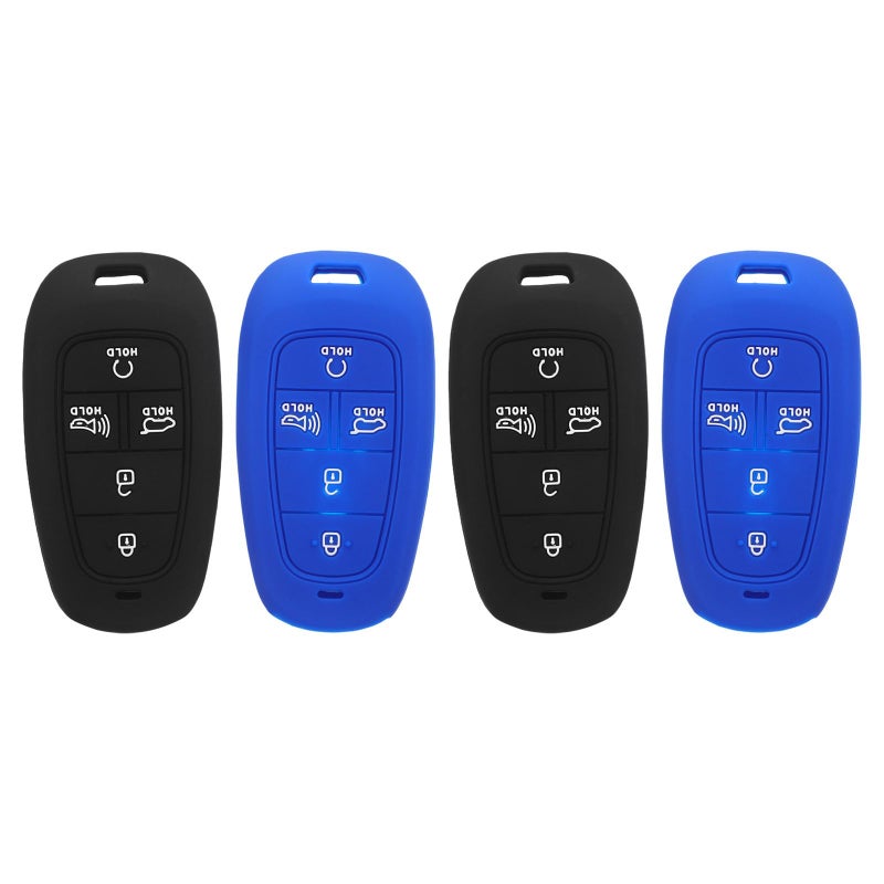 4Pcs Silicone Key Fob Cover Protector With Precise Holes Enhanced Grip For Hyundai Vehicle Remote - Image 2