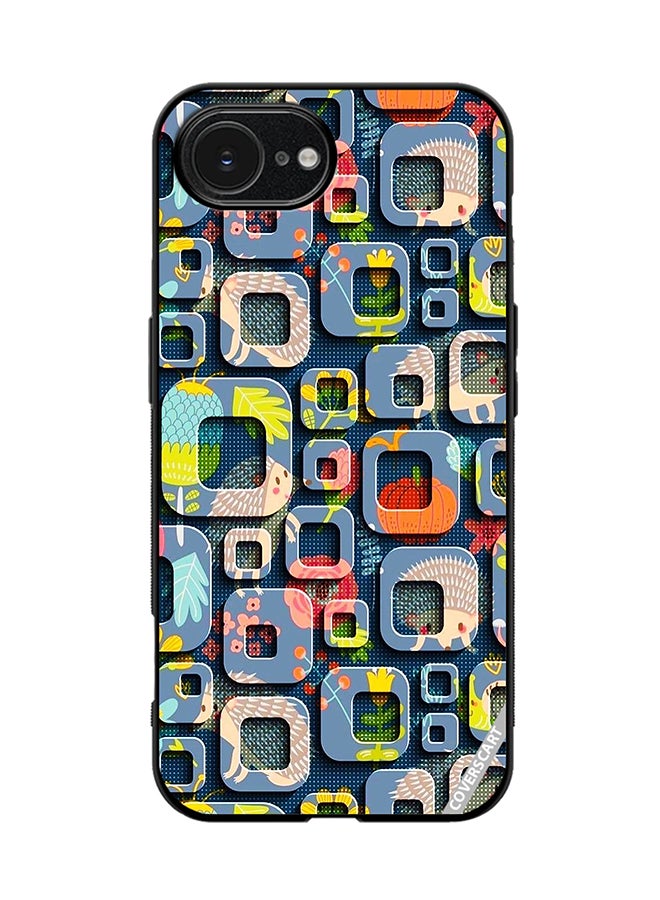 Protective Case Cover For Apple iPhone 16e Abstract Design Multicolour