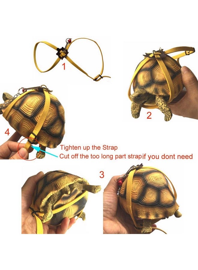 Ebamaz Leather Harness Strap for Tortoise/Turtle Pet Walking Lead Control Rope Chest Collar (L) - Image 4