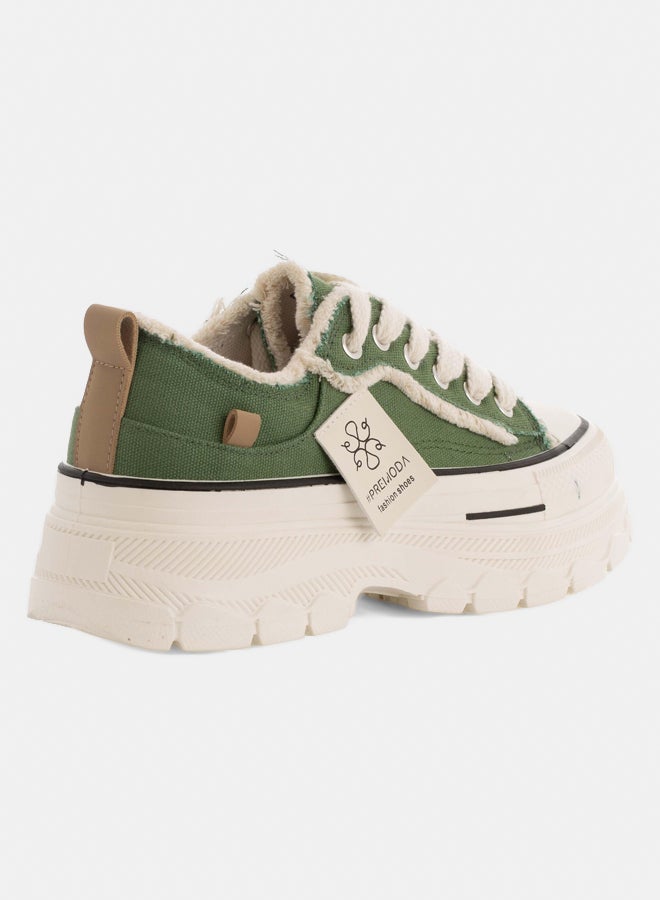 Premoda أحذية نسائية - حذاء رياضي أخضر - Image 3