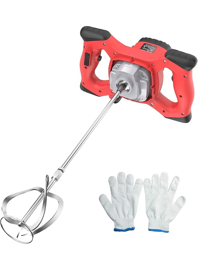 erorex 2 Electric Cement Mixer Stirrer 6 Speed Handheld Concrete Mixer For Mortars Paint Mud Grout 800Rpm Eu Plug - Image 1