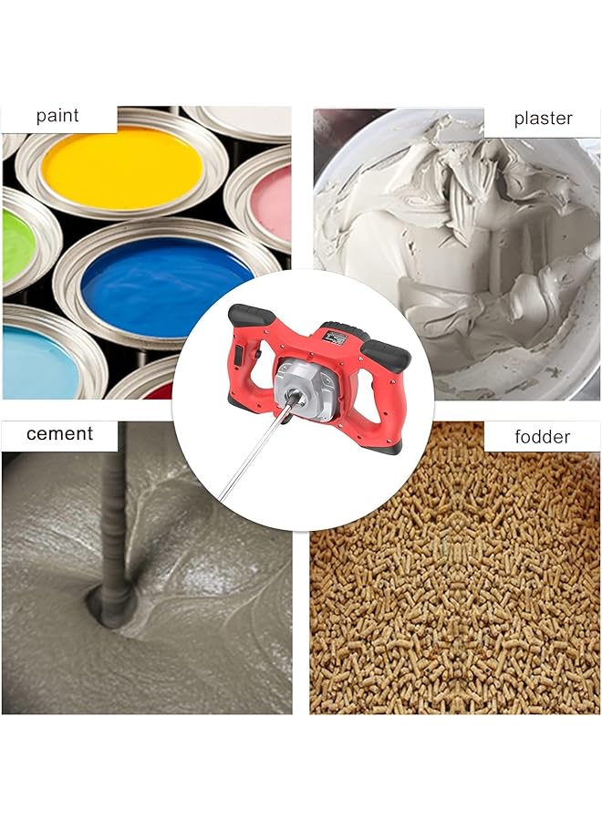 erorex 2 Electric Cement Mixer Stirrer 6 Speed Handheld Concrete Mixer For Mortars Paint Mud Grout 800Rpm Eu Plug - Image 5