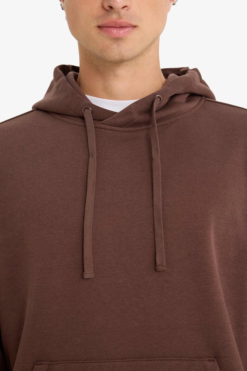 DeFacto Brown Man Regular Fit Long Sleeve Sweatshirt Casual - Image 5