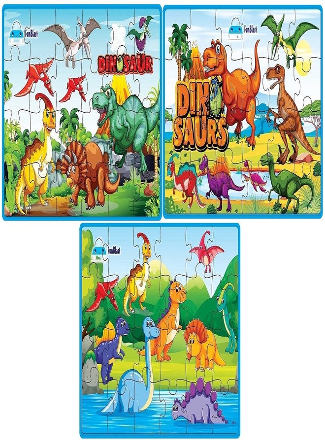 FunBlast Dinosaur Jigsaw Puzzle for Kids – Educational Puzzle Toys Learning Jigsaw Puzzle, Floor Puzzle for 3+ Years Old Boys,Girls,Children (72 Pcs; Multicolor) - Image 1
