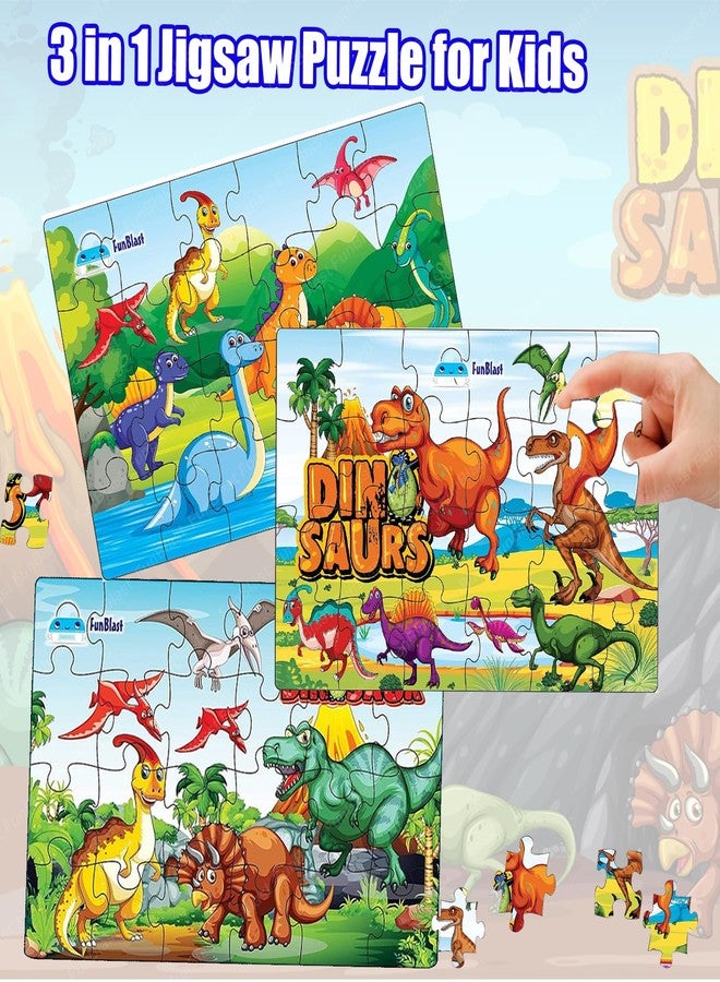 FunBlast Dinosaur Jigsaw Puzzle for Kids – Educational Puzzle Toys Learning Jigsaw Puzzle, Floor Puzzle for 3+ Years Old Boys,Girls,Children (72 Pcs; Multicolor) - Image 5
