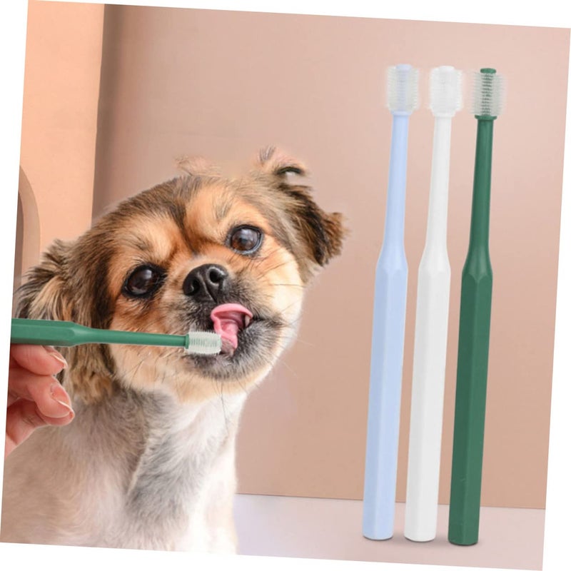 4Pcs Pet Toothbrush Set For Dogs And Cats With Non Slip Handle And Soft Bristles - Image 5