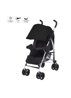 Bumble & Bird Bumble & Bird Lightweight Baby Travel Stroller, Compact Foldable Stroller with Reclining Seat, 5-Point Harness, and Storage Basket – Black  - Image 4