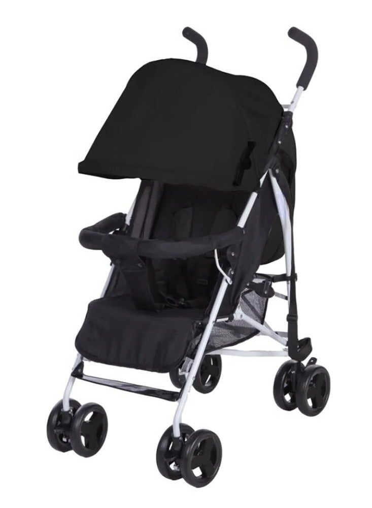 Bumble & Bird Lightweight Baby Travel Stroller, Compact Foldable Stroller with Reclining Seat, 5-Point Harness, and Storage Basket – Black - Image 2