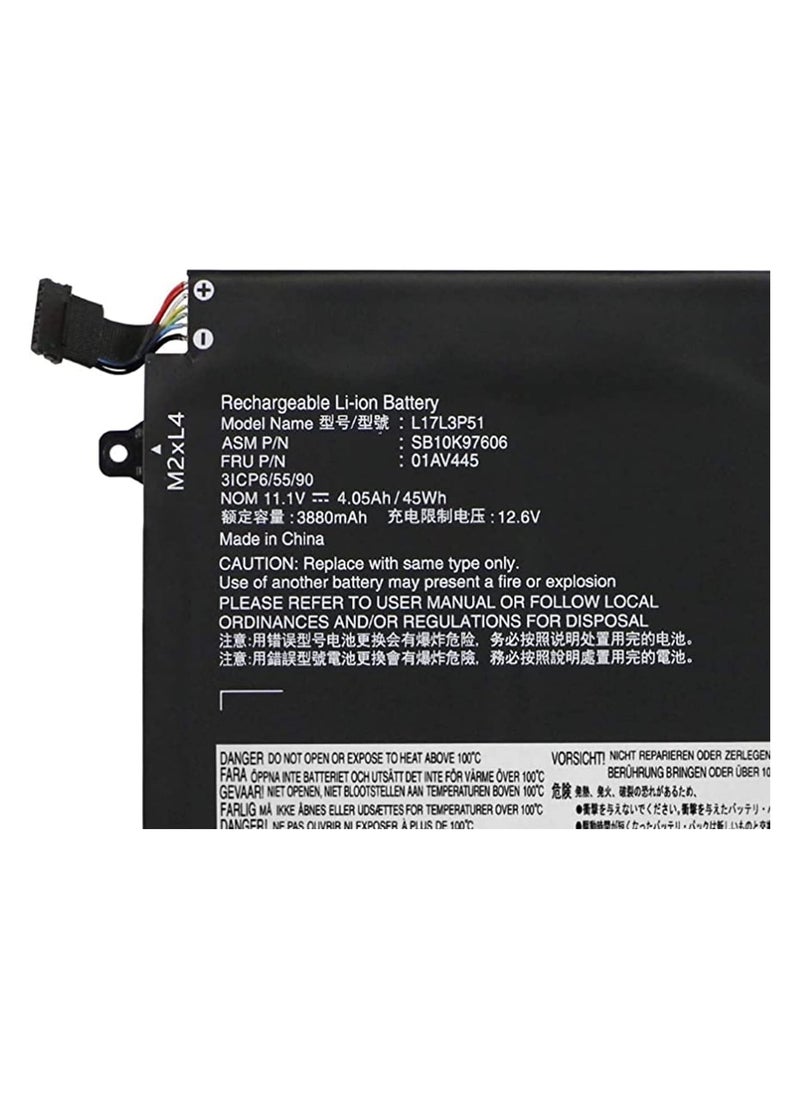Max Power - L17L3P51 Laptop Battery for Lenovo ThinkPad E480 E485 E490 E495 E580 E585 E590 E595 Series L17M3P51 L17M3P52 L17C3P51 01AV445 01AV446 01AV447 01AV448 SB10K97608 SB10K97609 - Image 1
