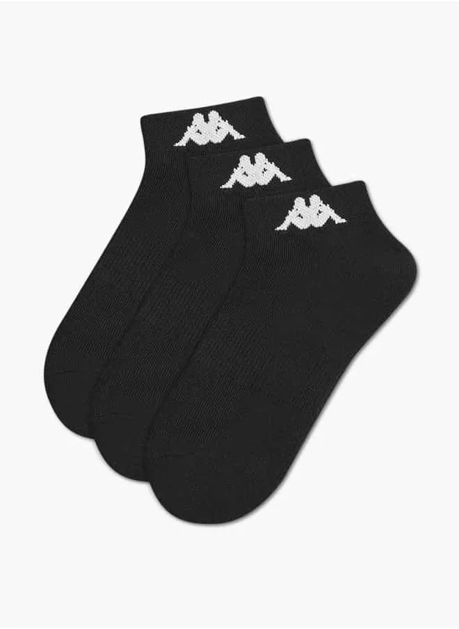 كابا Set of 3 - Kappa Logo Print Ankle Length Socks