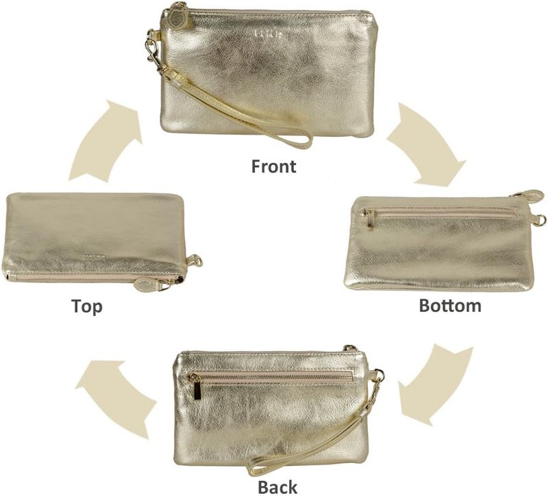 befen Genuine Leather Wristlet Clutch RFID Blocking Bag Cell Phone Wallet Purse Wristlet Wallet Purses and Handbags for Women - Image 4