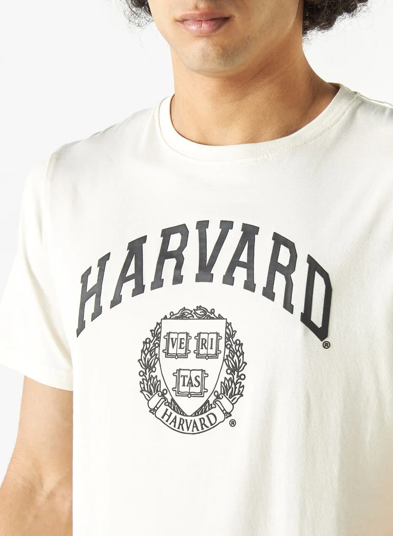 SP Characters Harvard Print Crew Neck T-Shirt