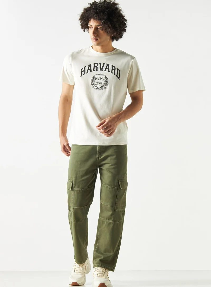 SP Characters Harvard Print Crew Neck T-Shirt